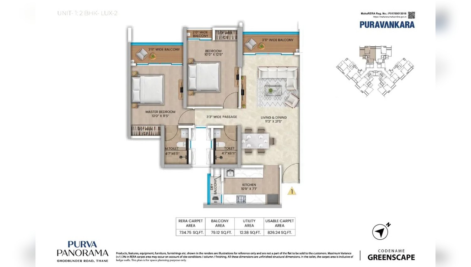 Purva Panorama Thane - 2&3 BHK Flats Starting From ₹ 2.05cr*