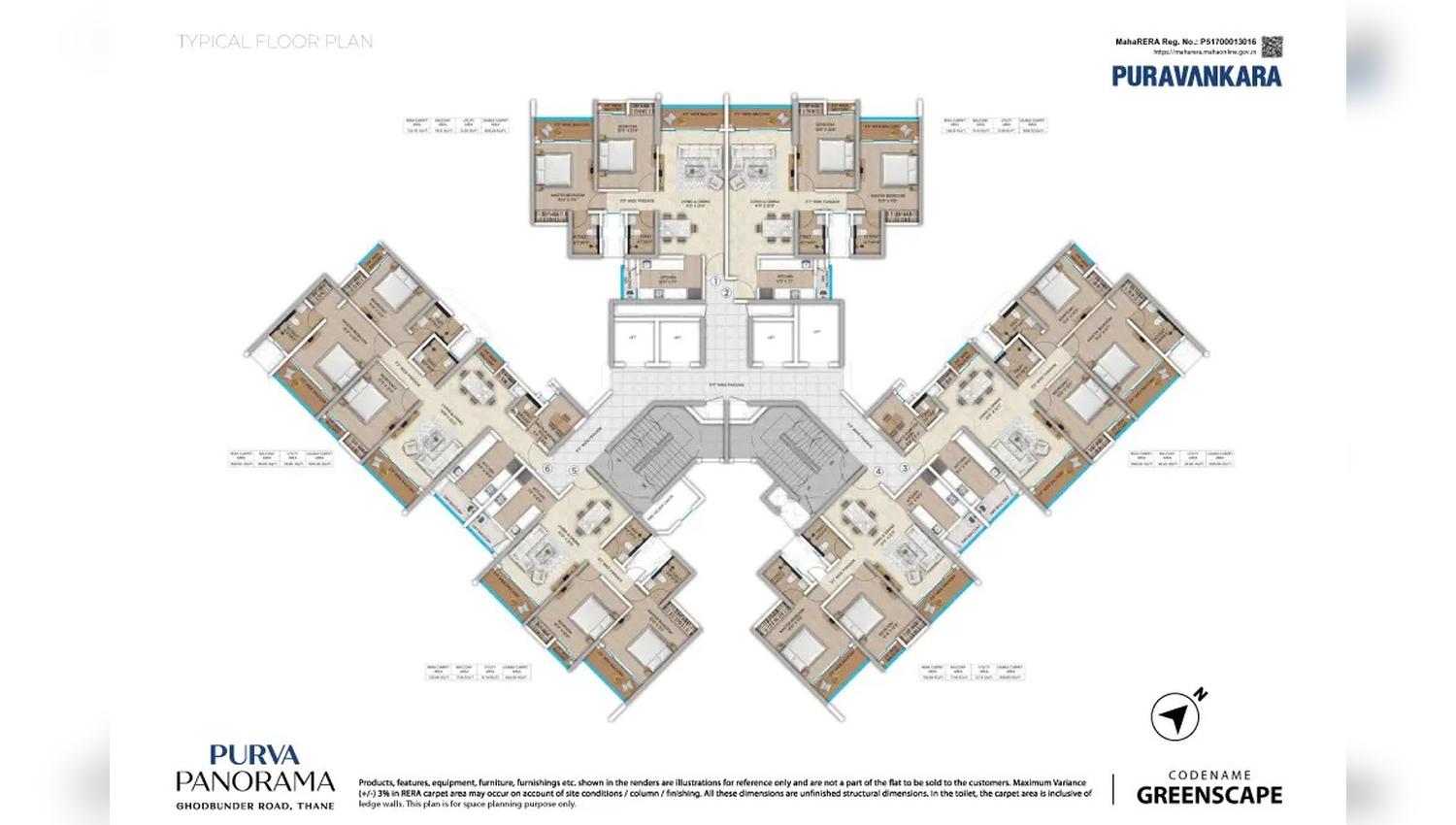 Purva Panorama Thane - 2&3 BHK Flats Starting From ₹ 2.05cr*