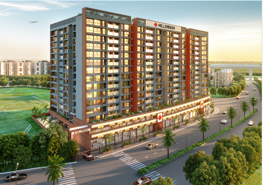 One Millennium in Navi Mumbai - 1,2, & 3 BHK flats Starting @ ?87 Lac*