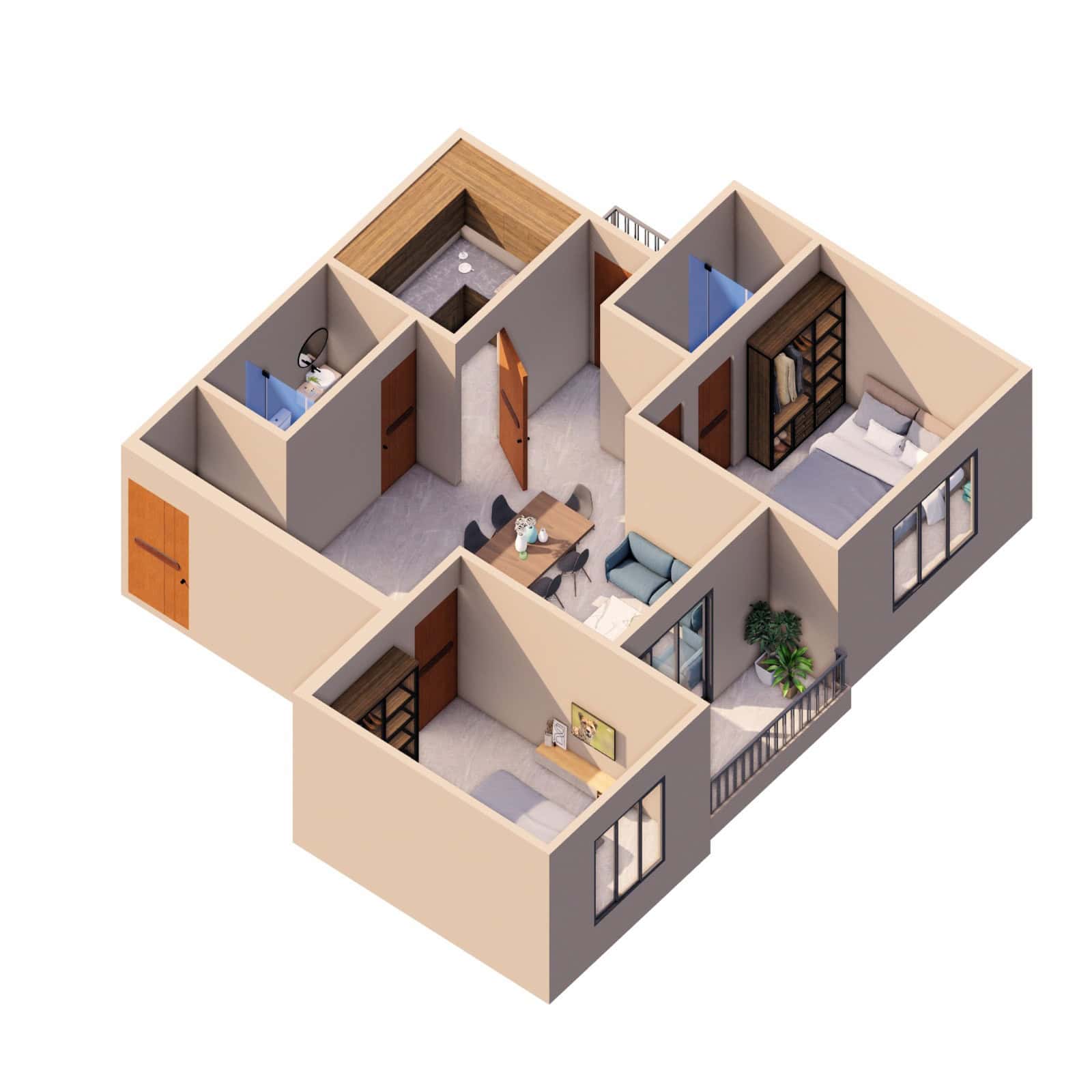 Apartment/Flat for sale in Varanasi : Spacious 2 & 3 BHK Home