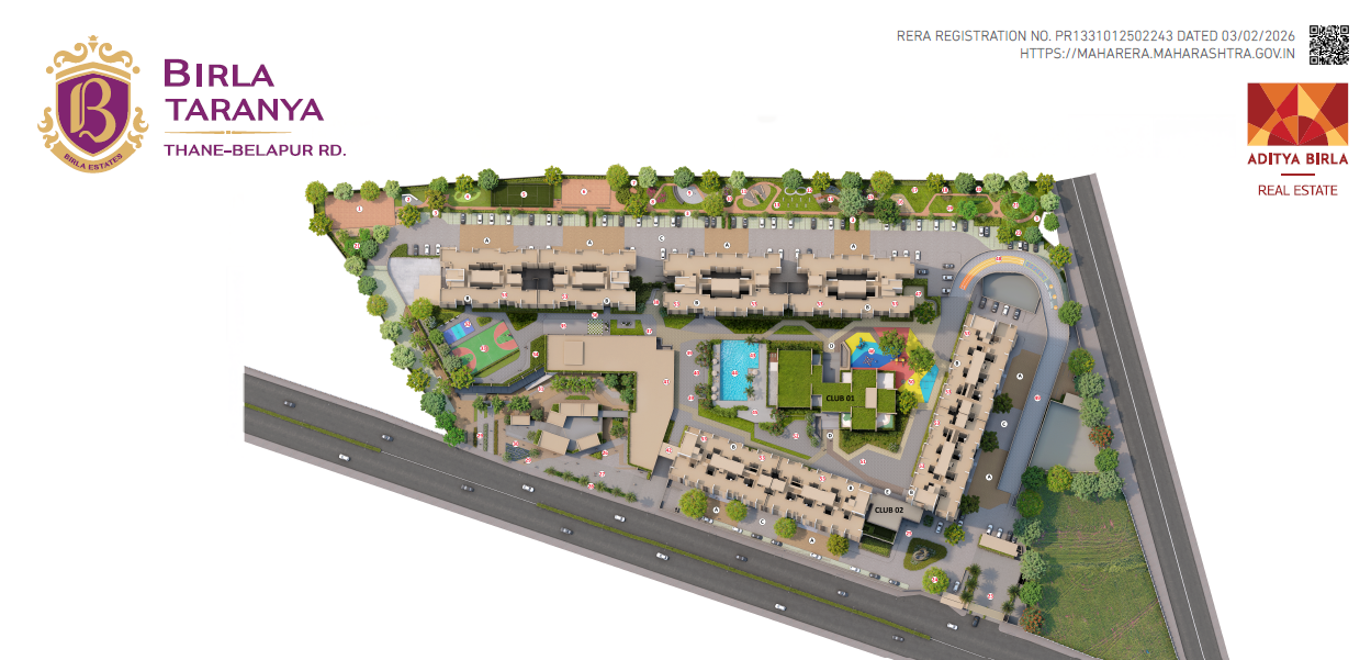 Birla Taranya Airoli – Luxury 2 & 3 BHK Apartments on Thane-Belapur Road